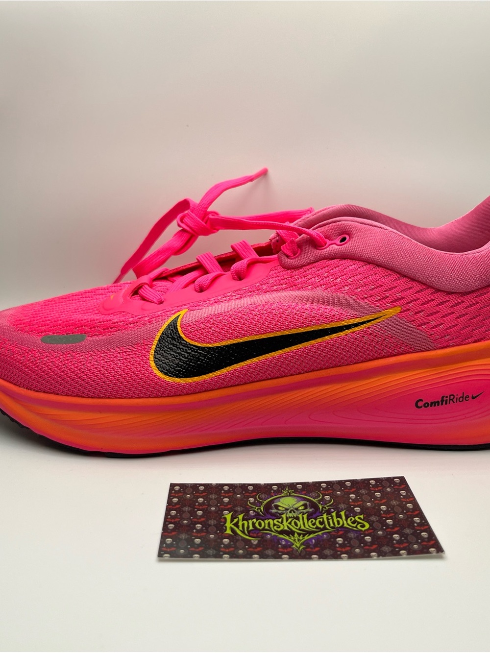 Nike Stellar Ride (GS) Pink/Orange Mesh Low Top Lace-Up Sneakers 7Y HQ3266-603